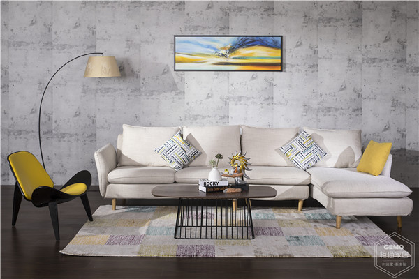 柜貓皮布組合式沙發