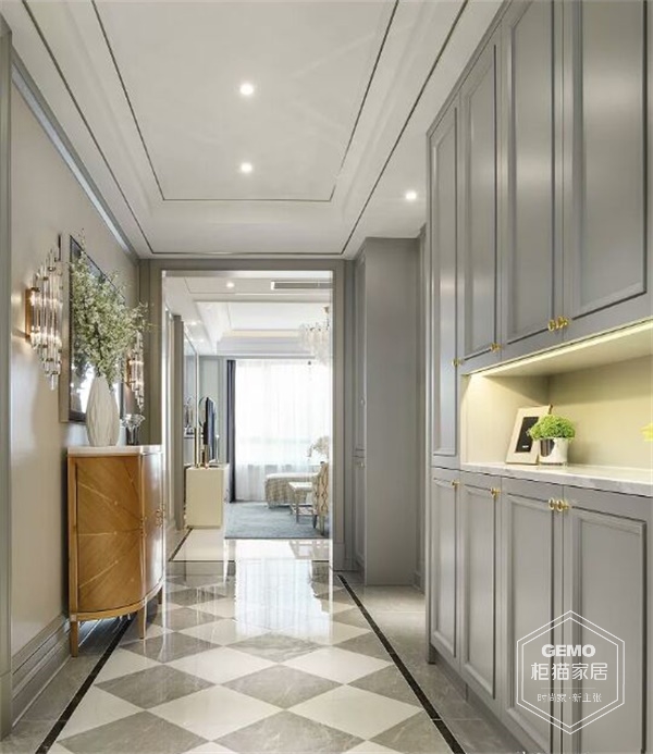 美式輕奢風玄關(guān)設(shè)計
