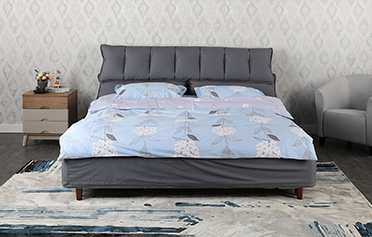 現代簡約可拆洗布藝床8189