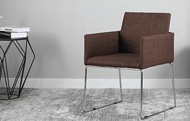 布藝簡約沙發(fā)休閑棕色單椅304