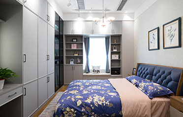 簡約|輕奢灰吸塑定制衣柜