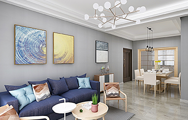 現(xiàn)代北歐風格客廳裝飾掛畫 沙發(fā)背景墻-太陽二連幅