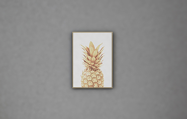 北歐沙發背景墻餐廳簡約壁畫-菠蘿 