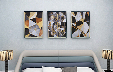 北歐餐廳玄關沙發背景墻壁畫有框-北歐印象