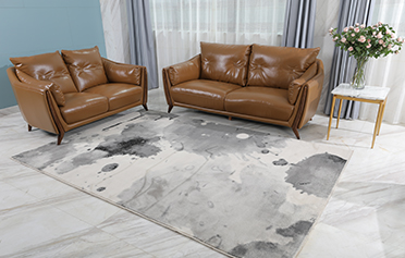 沙發毯抽象藝術黑白色床邊毯雅致YZ-7362A